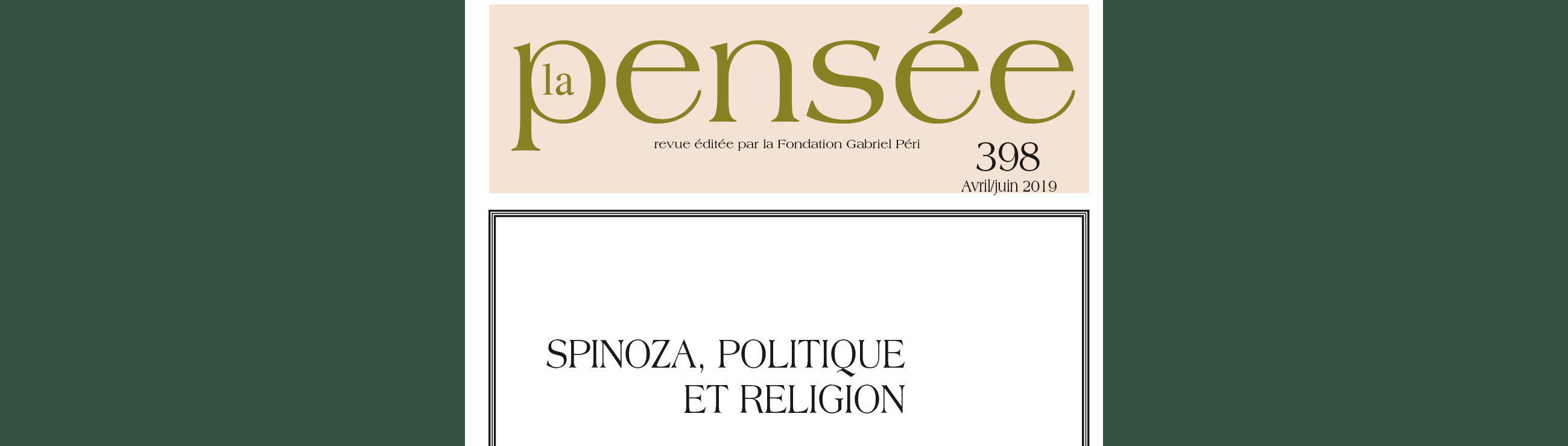 Spinoza, politique et religion