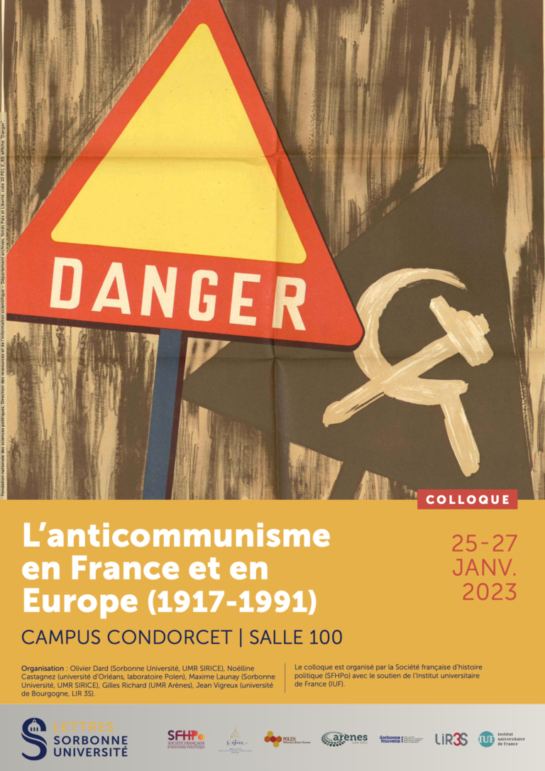 L’anticommunisme en France et en Europe (1917-1991), Campus Condorcet, 25-27 janvier 2023