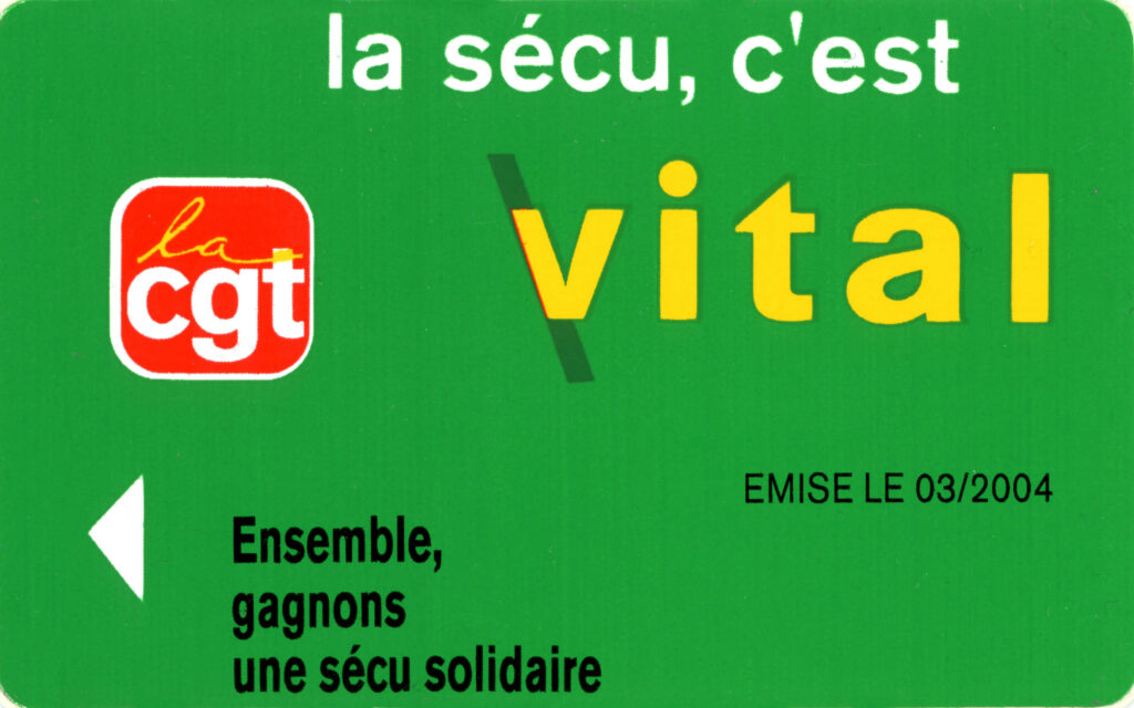 Autocollant CGT de défense de la Sécurité sociale, 2004 © IHS CGT