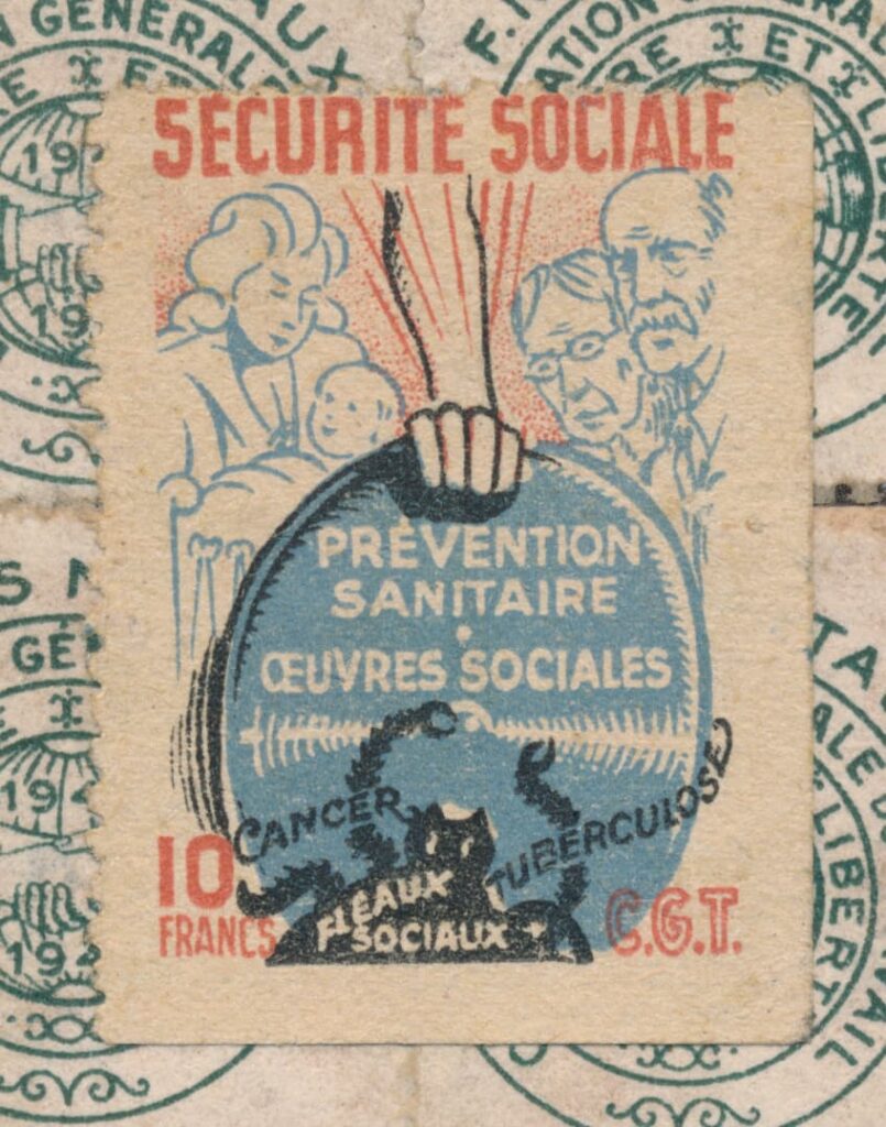 Timbre de la CGT, 1946 © IHS CGT Métallurgie