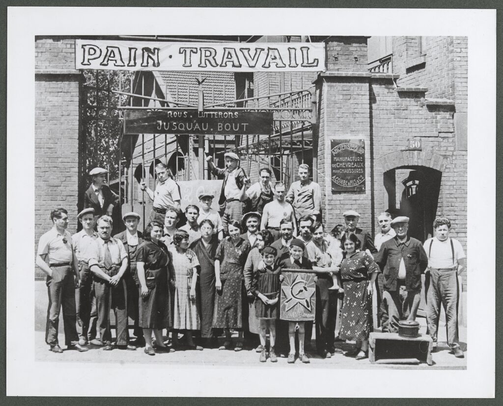 Grève de la manufacture de chevreaux Combe à Saint-Denis, 1936, Mémoires d'Humanité - AD93 [83 FI-5 38].